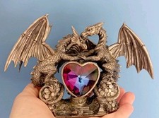 Fantasy Dragon Figurine "The Betrothal" Jessica Galbreth 2006 Heart Crystal