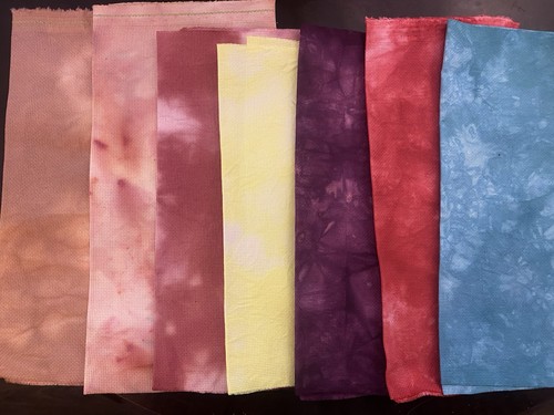 Hand dyed aida - hand, count