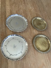 Vintage / Antique Drinks Metal Coasters x 4