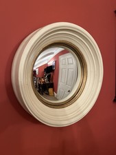 India Jane Fitzroy Convex Round Circular Wall Mirror Cream Ex Showroom RRP £225