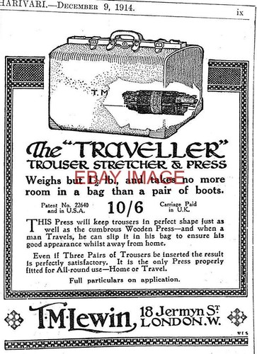 Ww1 advert lewin - lewin, traveller