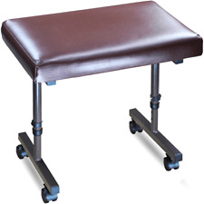 Beaumont Adjustable Footrest Foot Stool Leg Rest Support Footstool With Castors