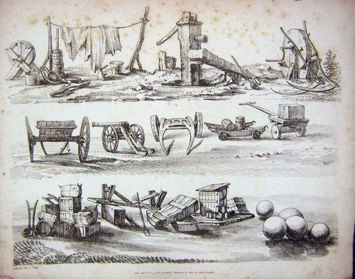 Original old antique print - original,