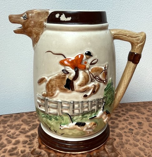 Vintage hunting jug fox mask - jug,