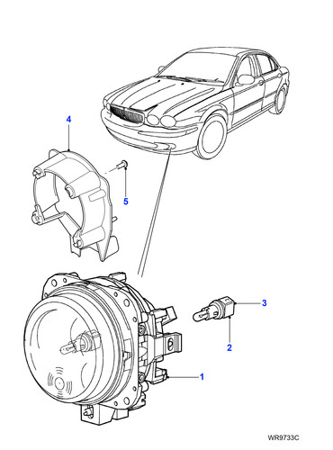 Jaguar genuine fog lamp - genuine,