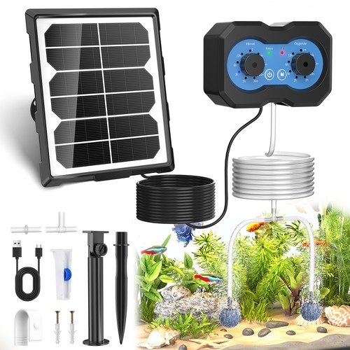 Solar powered oxygenator pond - powered,