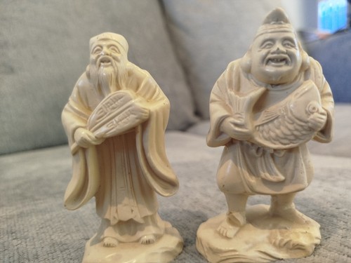 Pair vintage faux ivory - of,