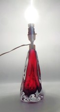 VINTAGE 1950's CASED GLASS LAMP BASE by MURANO PIETRO TOSO or VAL SAINT LAMBERT