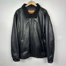 Vintage Timberland Weathergear Leather Jacket, Bomber, Black, Size Mens XL