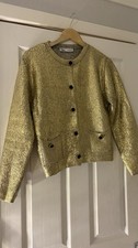 Zara Gold Sparkly Cardigan/