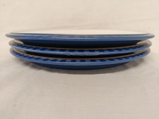 Set of 3 Denby Reflex 10.5 inch Dinner Plates chipped 