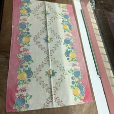 Retro Linen Fabric Panel Pink