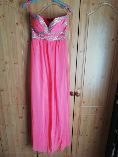Size peach prom dress - 8, 'prom'
