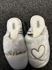 Snug Leaves Ladies' Fluffy Memory Foam Slip on Slippers Cozy Faux Fur 5/6 Size