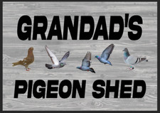 PERSONALISED PIGEON LOFT SHED ANY NAME HOMING RACING SHED METAL PLAQUE SIGN HOME