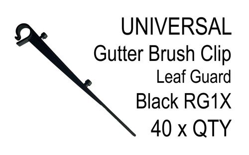 Universal gutter brush - gutter, clips