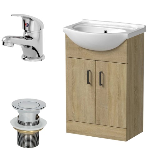 560mm oak bathroom vanity - bathroom, unit