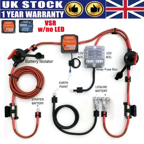 Split charge relay kit - split,