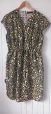 Jaeger 100% Linen Animal Print Dress Size 14
