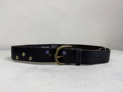 Mantaray black leather belt - mantaray,
