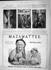 Original Old Antique Print