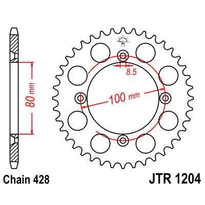 6893 rear sproket - 6893-rear, steel