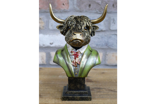 Highland cow bust - , ornament