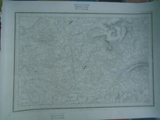 CLOTH Ordnance Survey Garstang 1876 Pilling, Chipping, Ribchester Bleasdale Moor