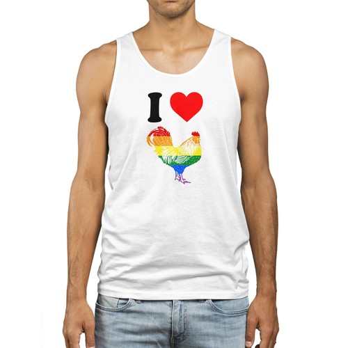 Funny gay pride cockerel - pride, vest