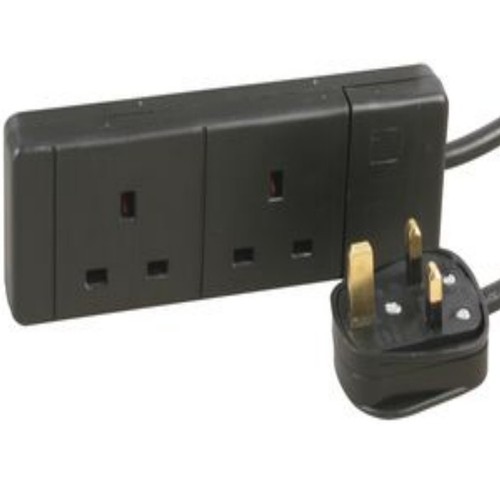 Extension lead twin socket - 3m,