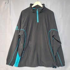 Glenmuir Storm Bloc Jacket 1/4 Zip Men's 2XL Black Blue Golf Wentworth D1