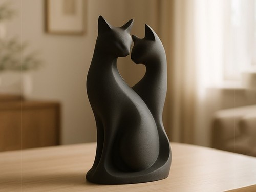 Cat couple hugging cats animal