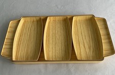 Vintage Retro Caleppio Italian Divided Snack Tray / 4 piece Serving Set 