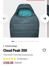 Alpkit Cloudpeak 300 Sleeping