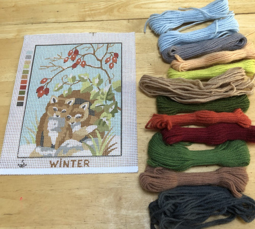 Tapestry kit winter foxes - tapestry, kit-
