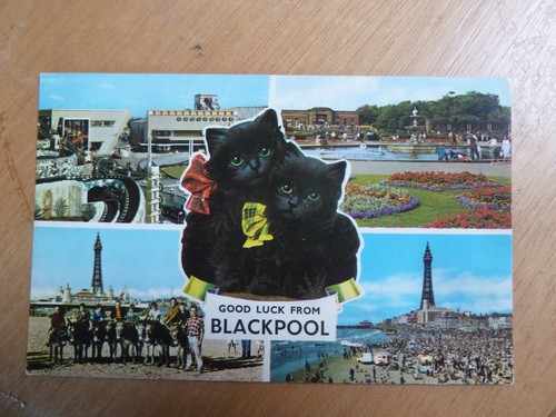Old postcard blackpool - postcard,