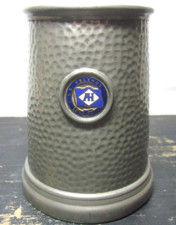 Steamship SS Helenus Blue Funnel Line, Hammered Pewter Man on Gibbet Glass Base