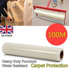 60CM X 100M Roll Self Adhesive Carpet Floor Protector Film Cover Protection Dust