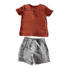 Boys Outfit Grey Shorts and