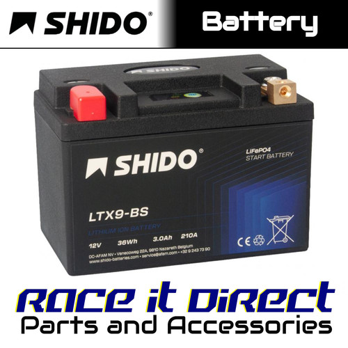 Shido battery ltx9 lithium - battery,