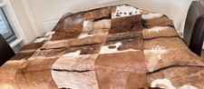 Genuine cowhide rug patchwork