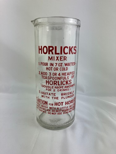 Vintage glass horlicks - vintage,