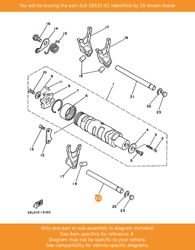 Yamaha bar shift fork - yamaha,