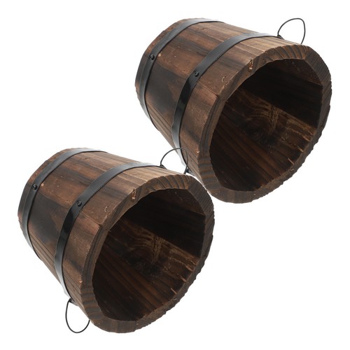 2pcs coffee wooden planters - 2pcs,