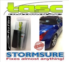 BLACK lge MOHAIR CLOTH SOFT TOP CABRIOLET HOOD CONVERTIBLE TEARS REPAIR KIT 