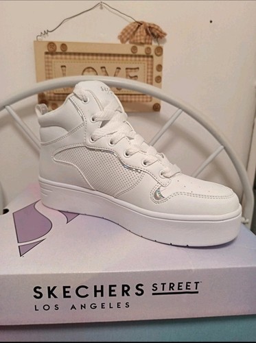 Skechers street white mid top - skechers,