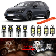 LED Light Bulbs White Interior Package Kit for MK3 2012-2019 Seat Leon SE SC FR