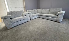 Large grey corner sofa with matching cuddle chair DELIVERY AVAILABLE!