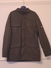 St. George By Duffer Mens Jacket Size Medium Green Long Rain Jacket.