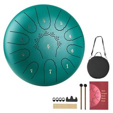 VEVOR 10 in Steel Tongue Drum 11-Note C Major Rain Drum Mallets for Meditation